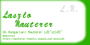 laszlo mauterer business card